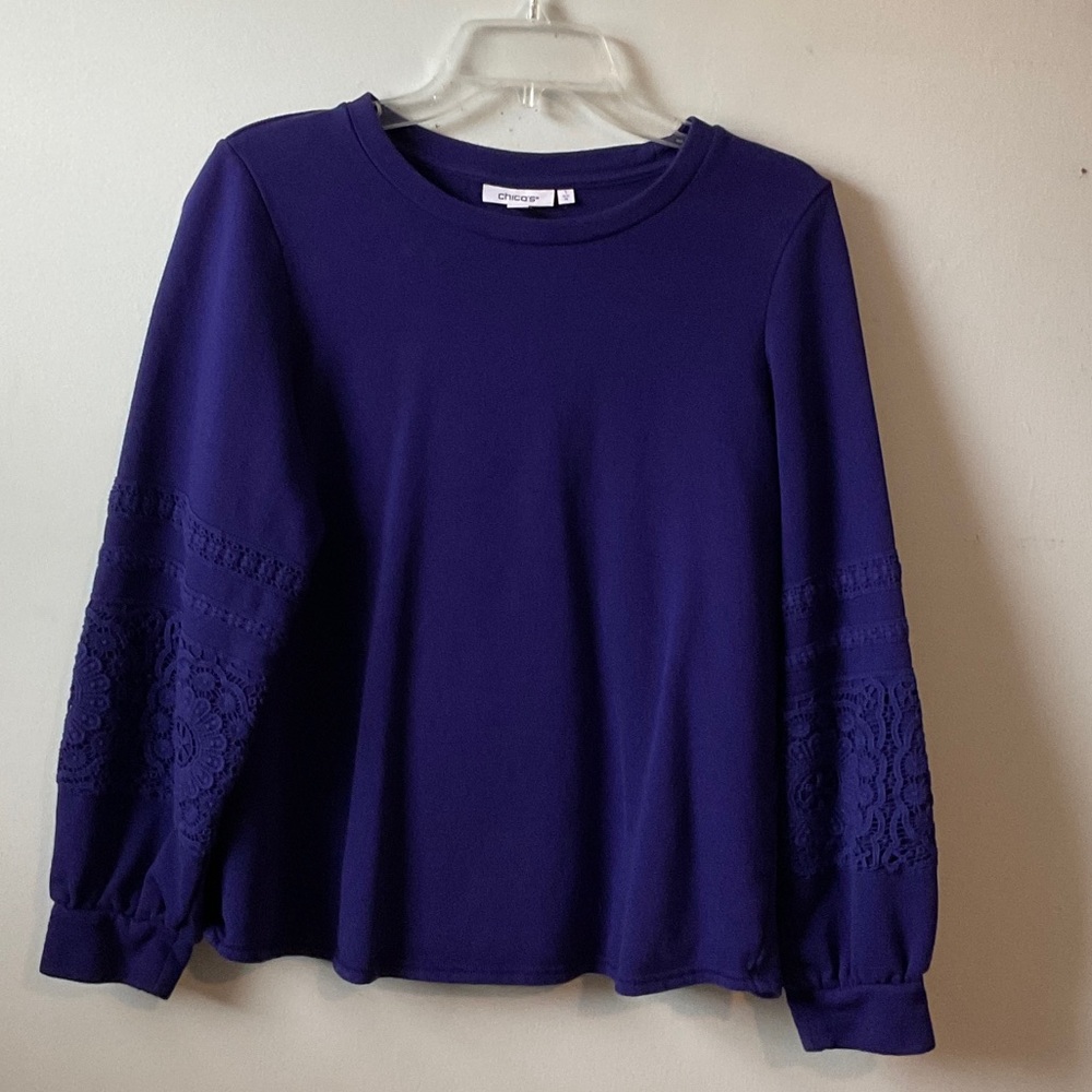 Chico’s Deep Purple Long Sleeve Top
